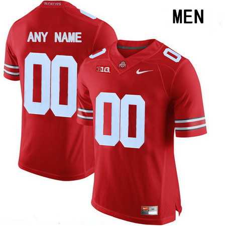Men's Ohio State Buckeyes Customized College Football Nike Red Limited Jersey